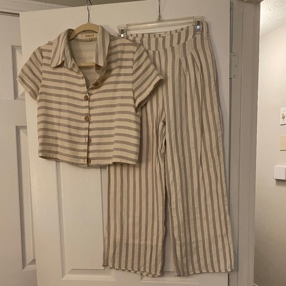 Roolee Pants - Beach Midi Linen Set